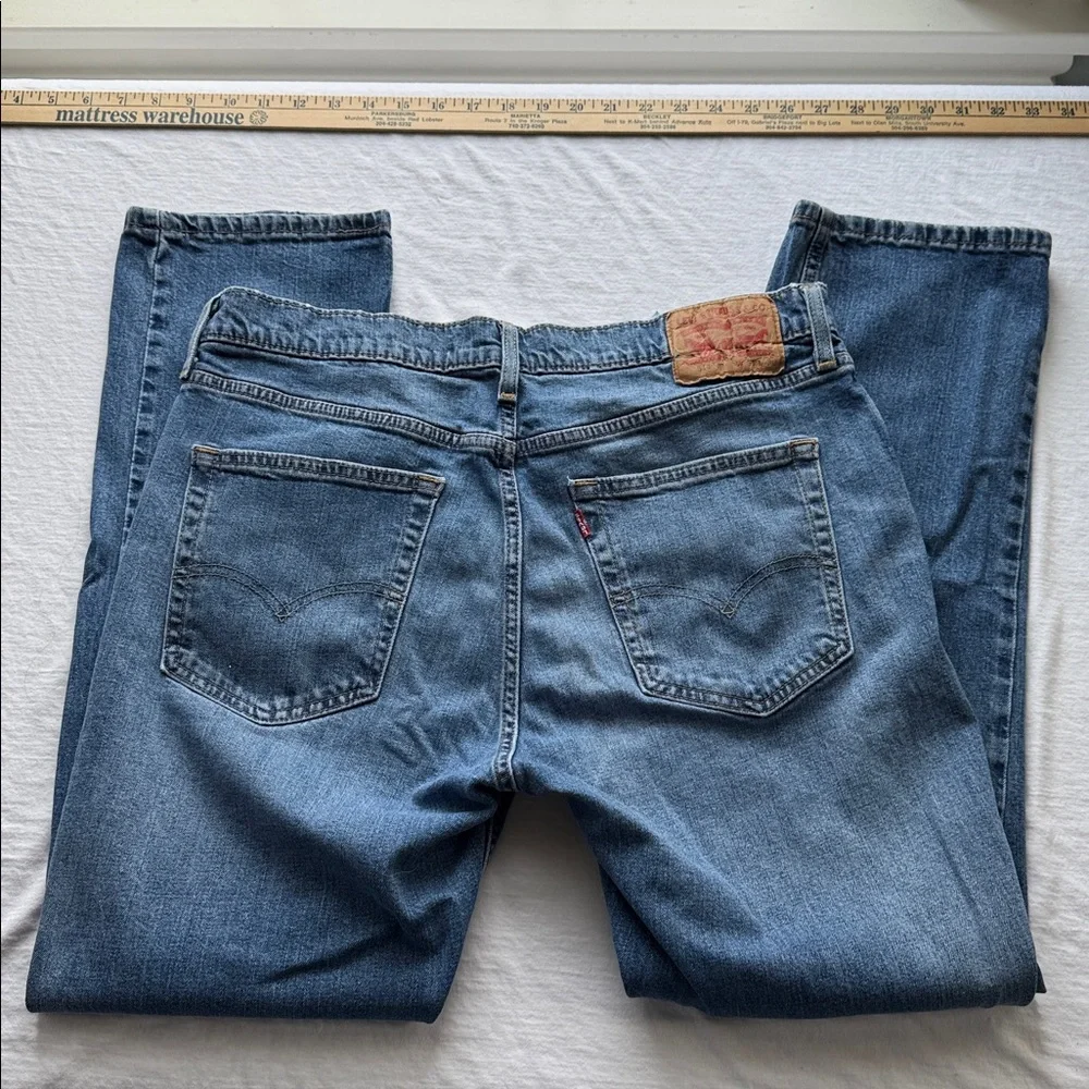 Levis 514 Straight Fit Jeans Mens 36X30 Blue Medium Wash Faded Denim